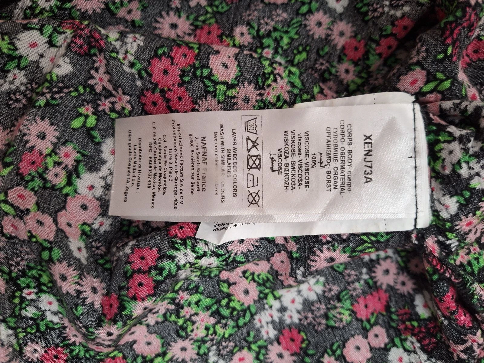 Naf Naf midi skirt M 100% viscose floral print – photo 5